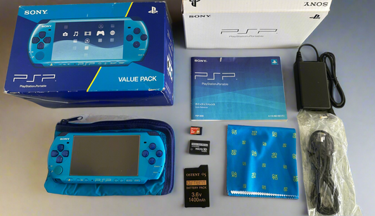 PlayStation Portable (PSP) 3000 – Vibrant Blue | 64GB | Open Boxed