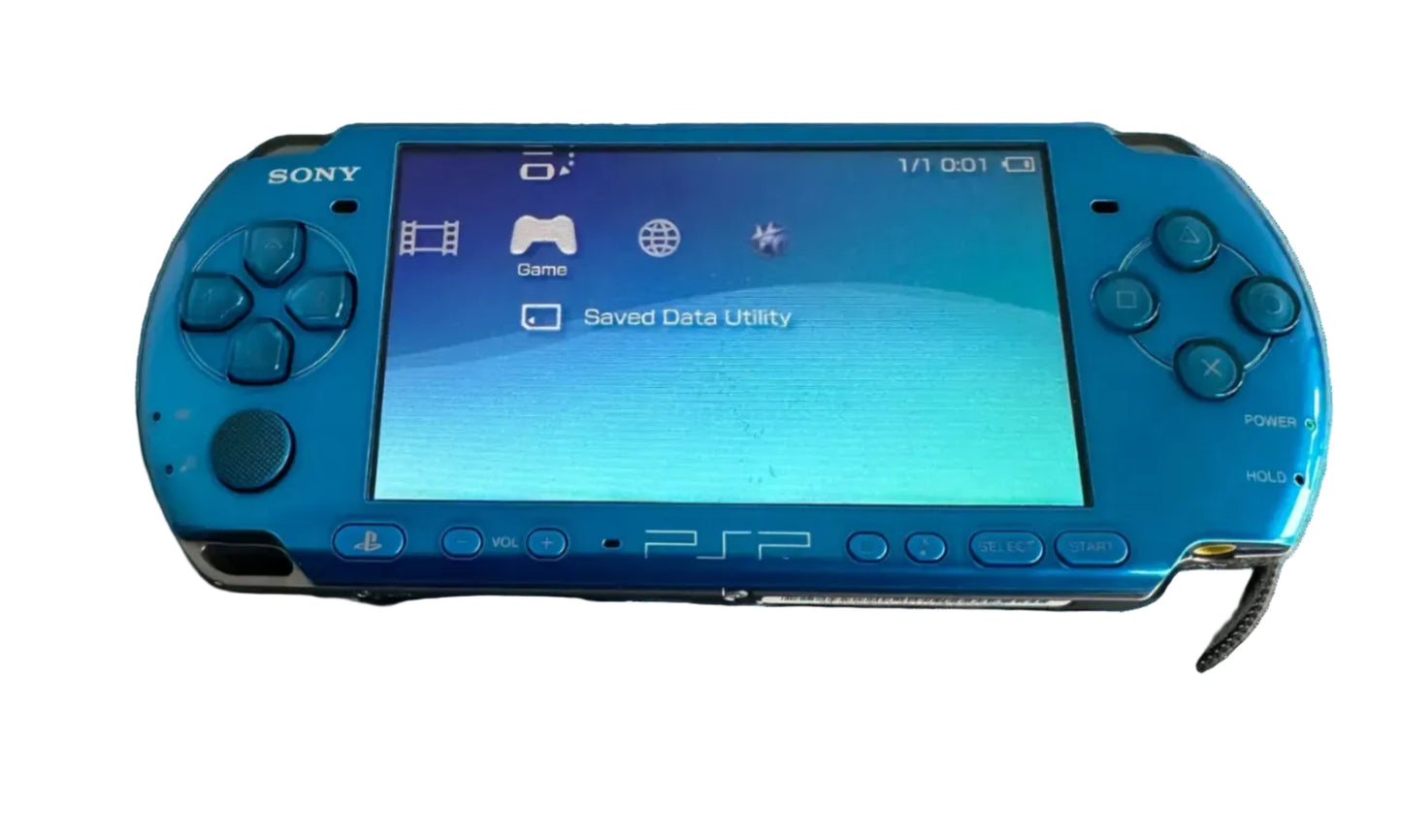 PSP 3000 – Carnival Blue | 64GB | Fully Set Up | Boxed Bundle