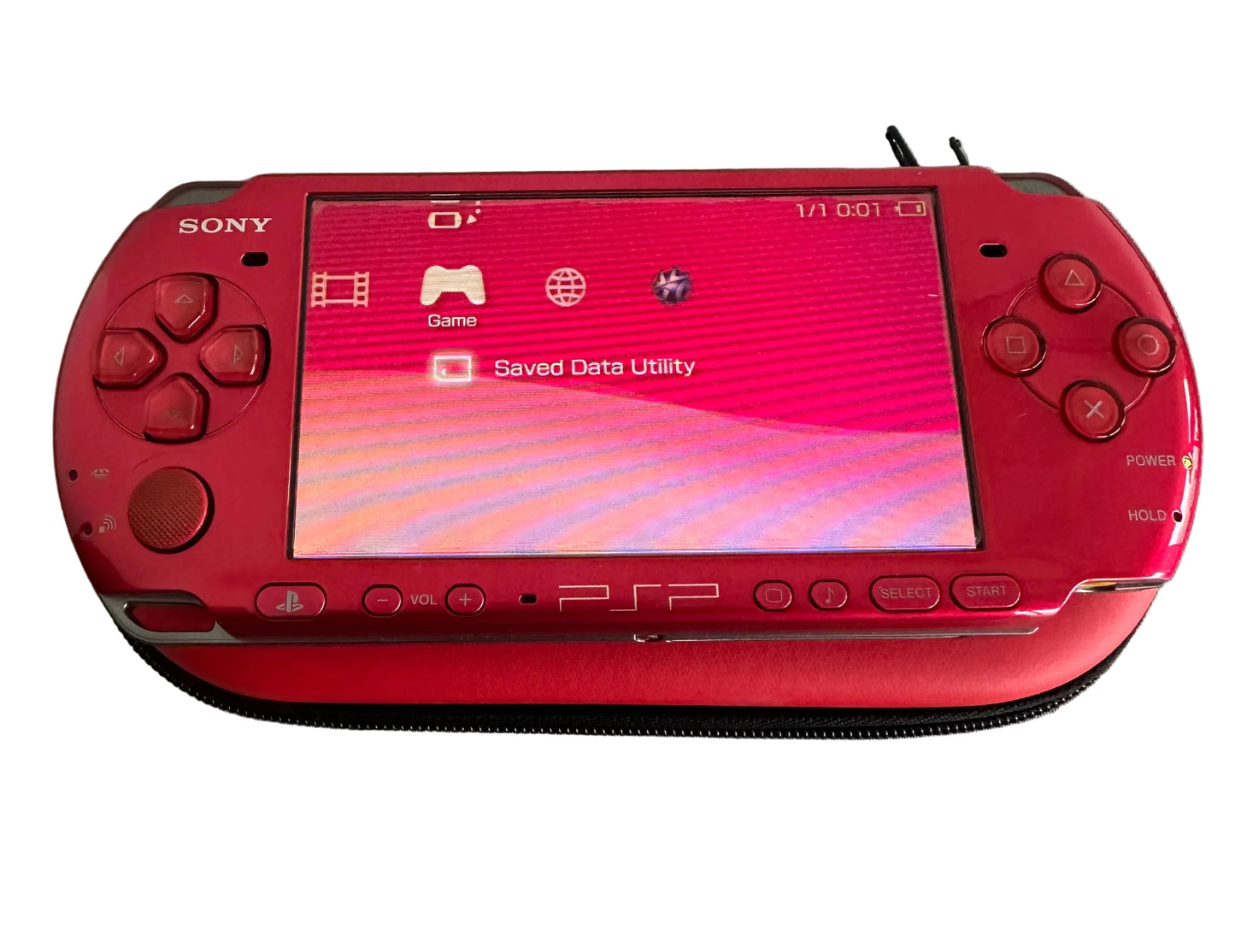 PSP 3000 – Carnival Red | 64GB | Fully Set Up | Boxed